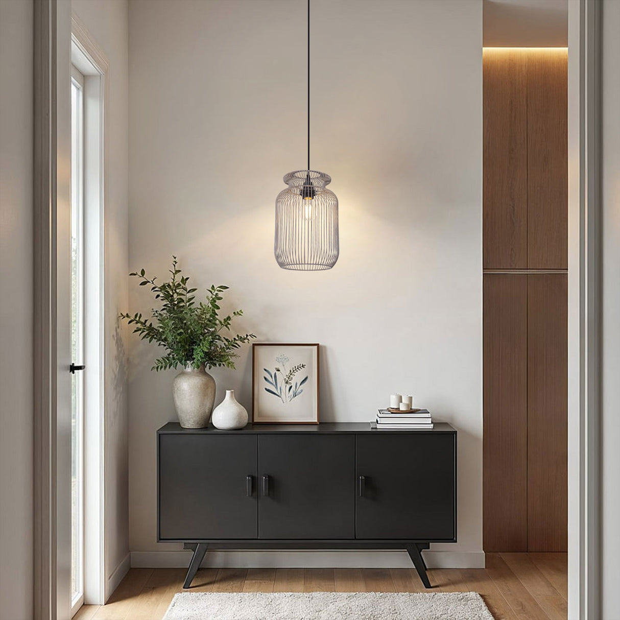 Lightsin Sleek Modern Grey Iron Pendant Light for Home Décor Living and Home 