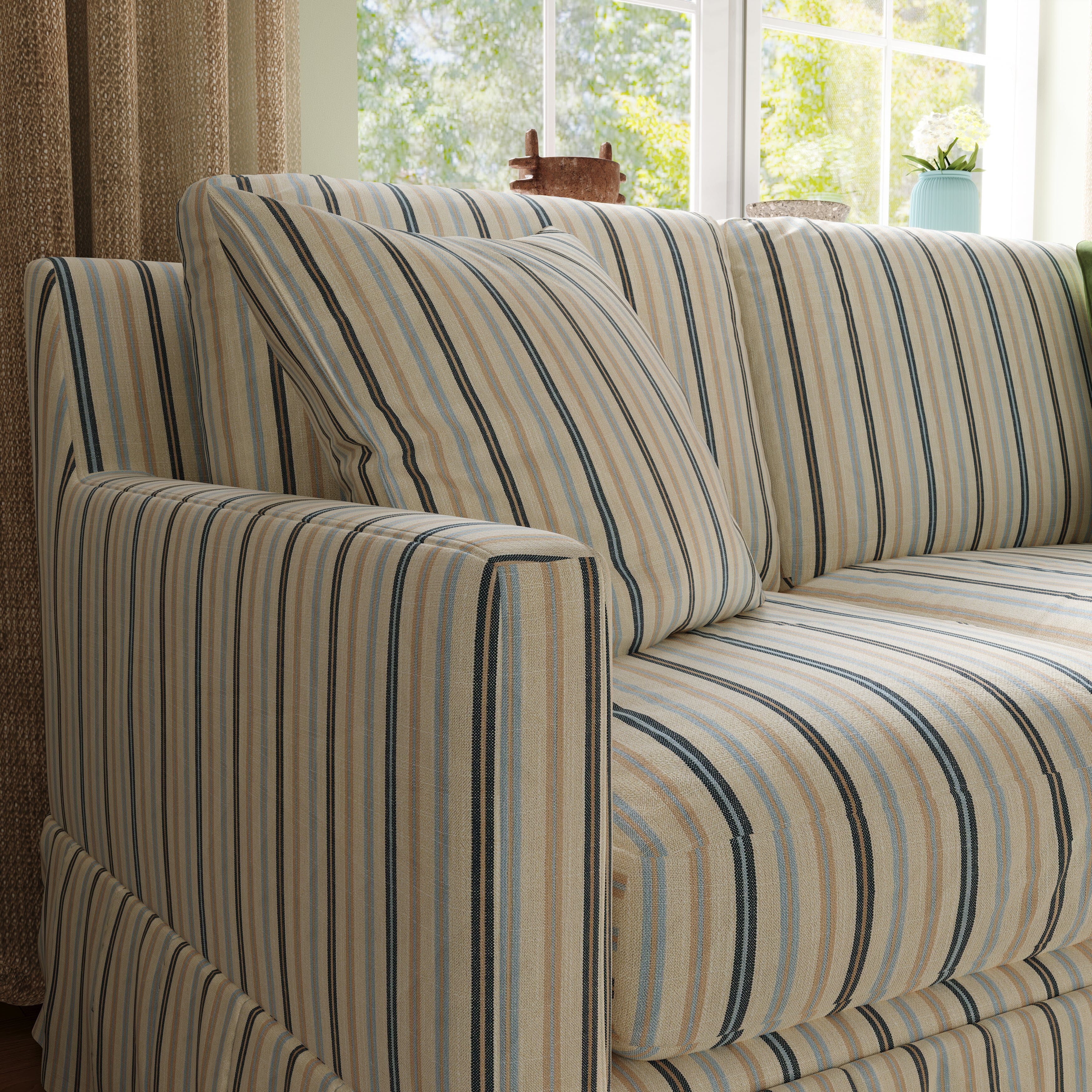 Cottonfy Country Check Sofa with Removable Skirted Covers Living and Home 
