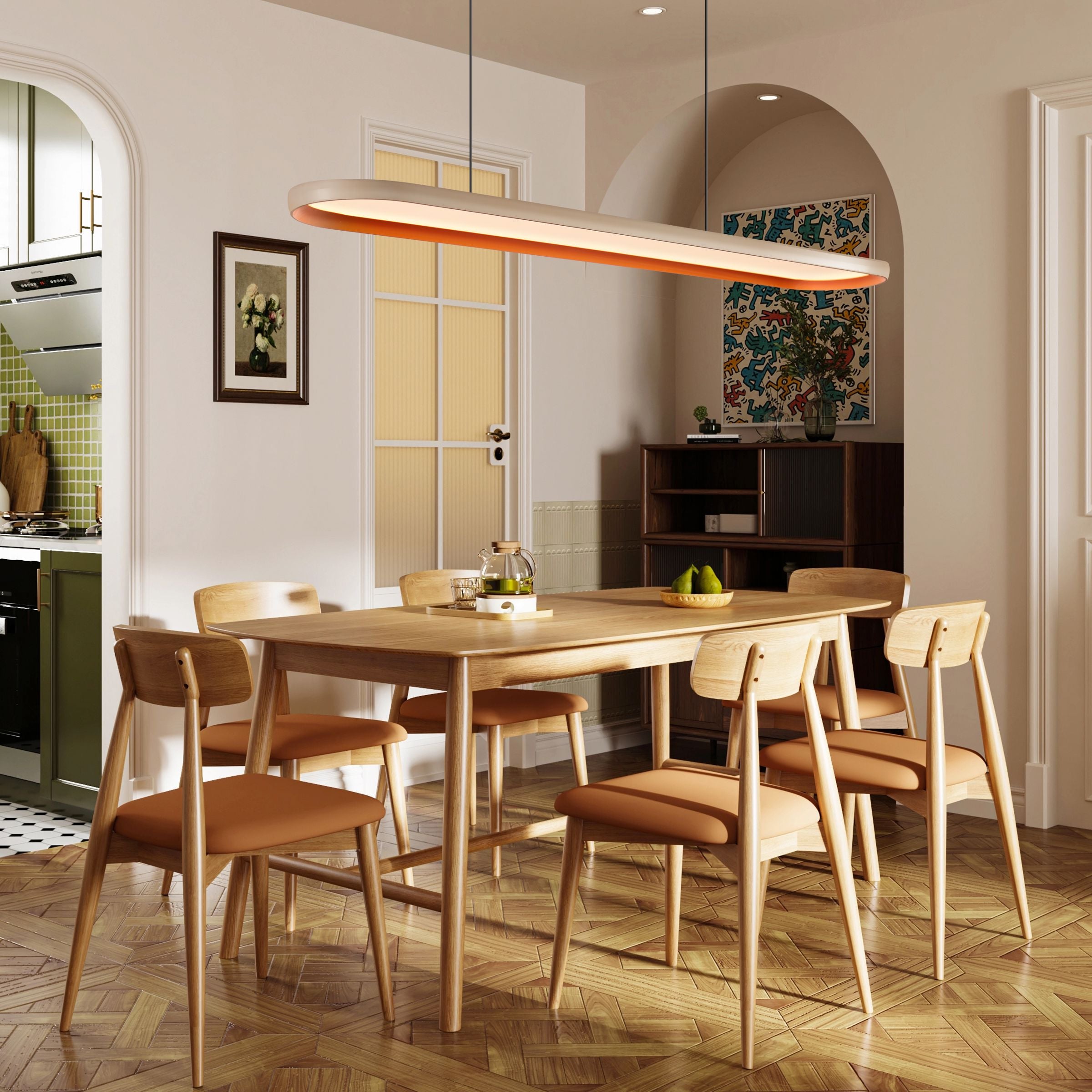 Lightsin Dimmable LED Pendant Light Oval Ceiling Light UK Lightsin UK 