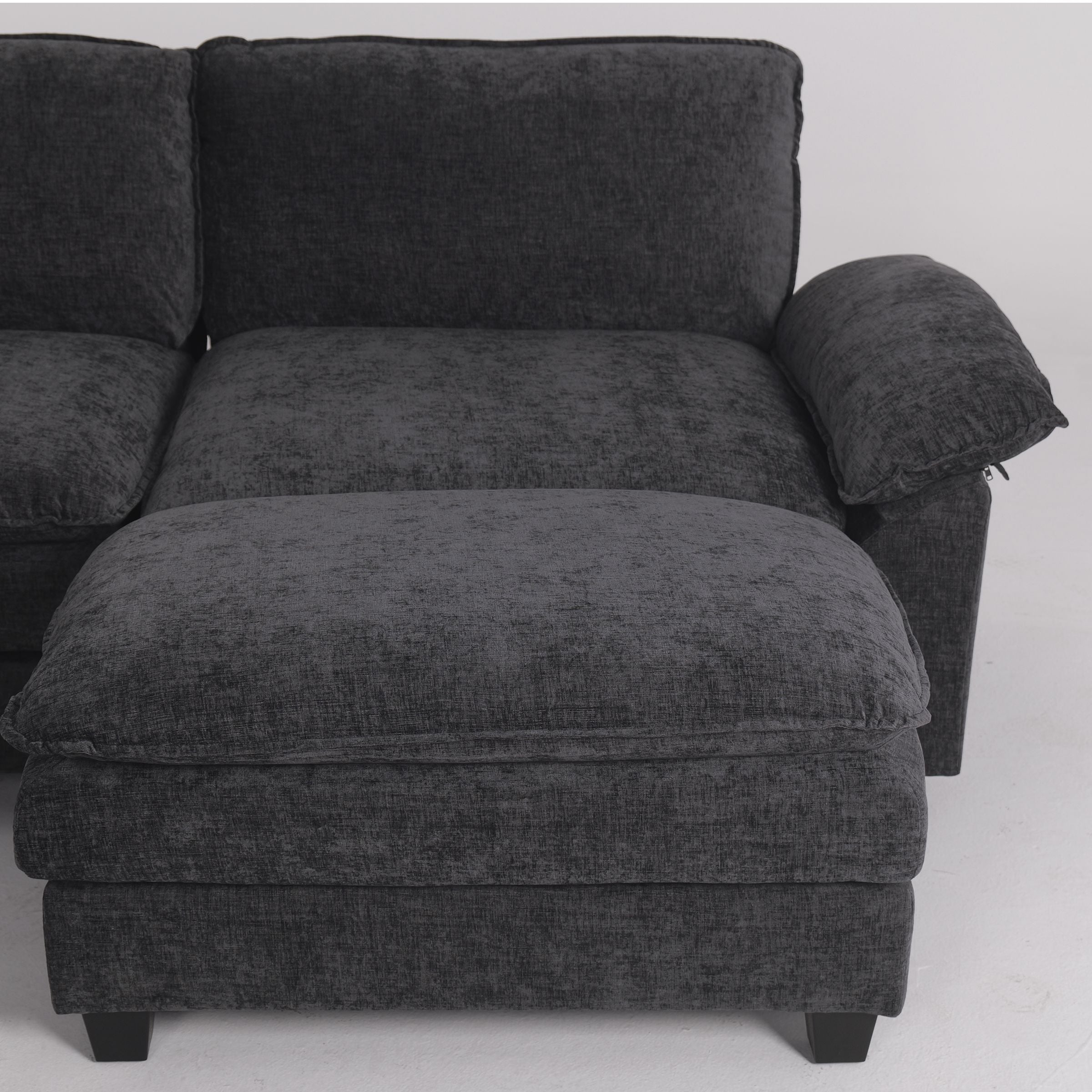 Modular Sofa Set with Chenille Upholstery and Wooden Frame 2 Seater Sofas Living and Home 
