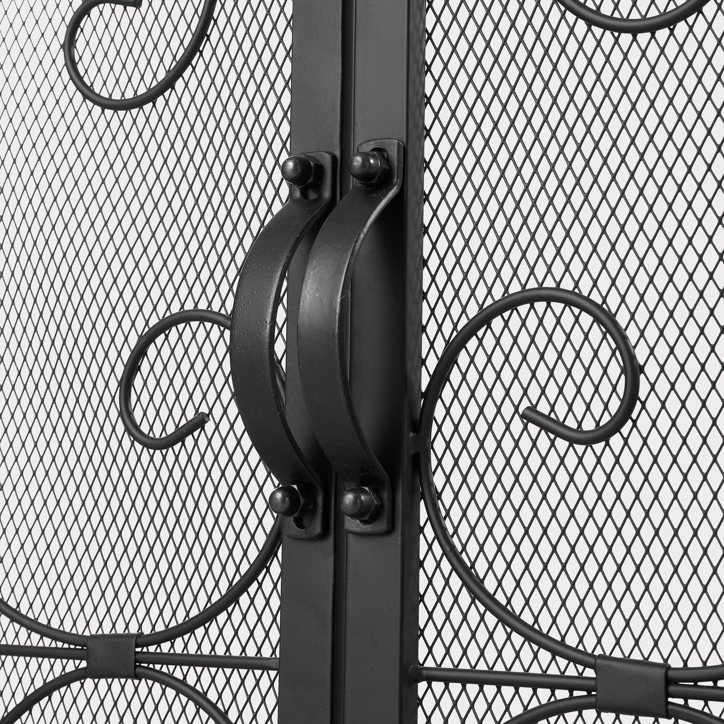 Smallbee Iron Fireplace Screen Black Powder-Coated – 90x32x78.8cm Smallbee UK 