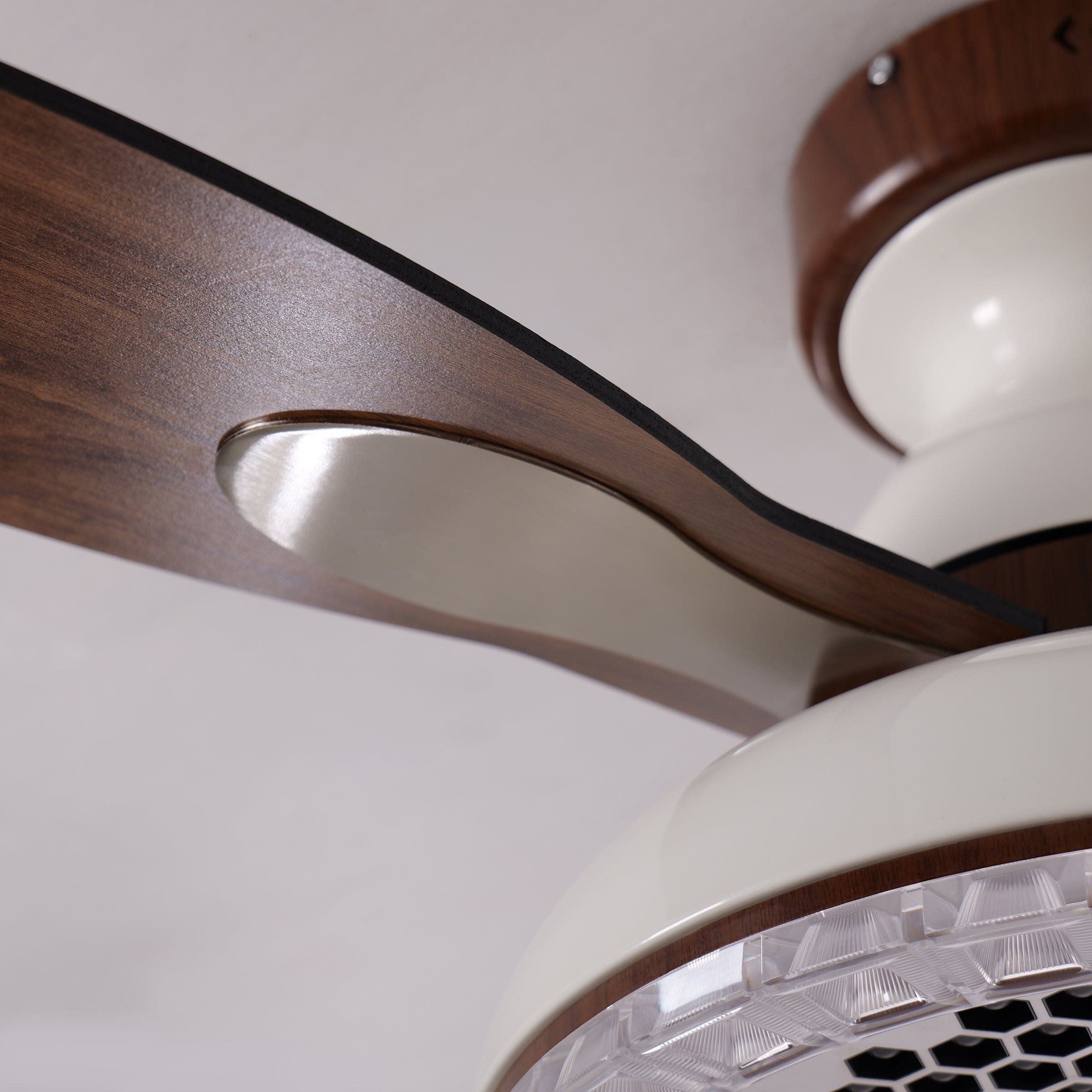 Walnut 36 Inch Reversible LED Ceiling Fan Light with Remote Lightsin UK 
