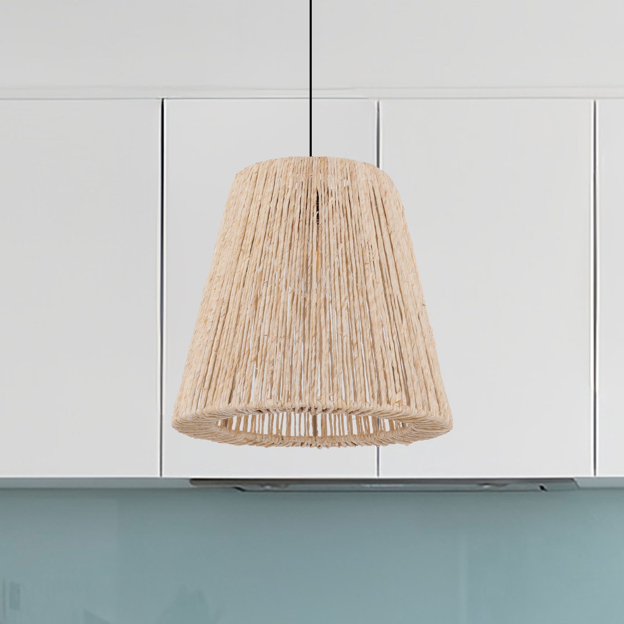 Lightsin Rustic Hemp Rope Woven Pendant Light for Cozy Interiors Lightsin UK 