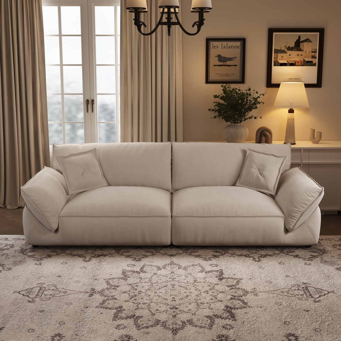 Cottonfy Cat-Scratch Resistant Fabric Elephant Ears Style Corner Sofa June 25 Sale Cottonfy UK 