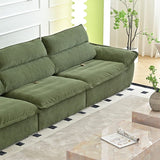 Cottonfy Adjustable Backrest Sailboat Corduroy Sofa Green Cottonfy UK 