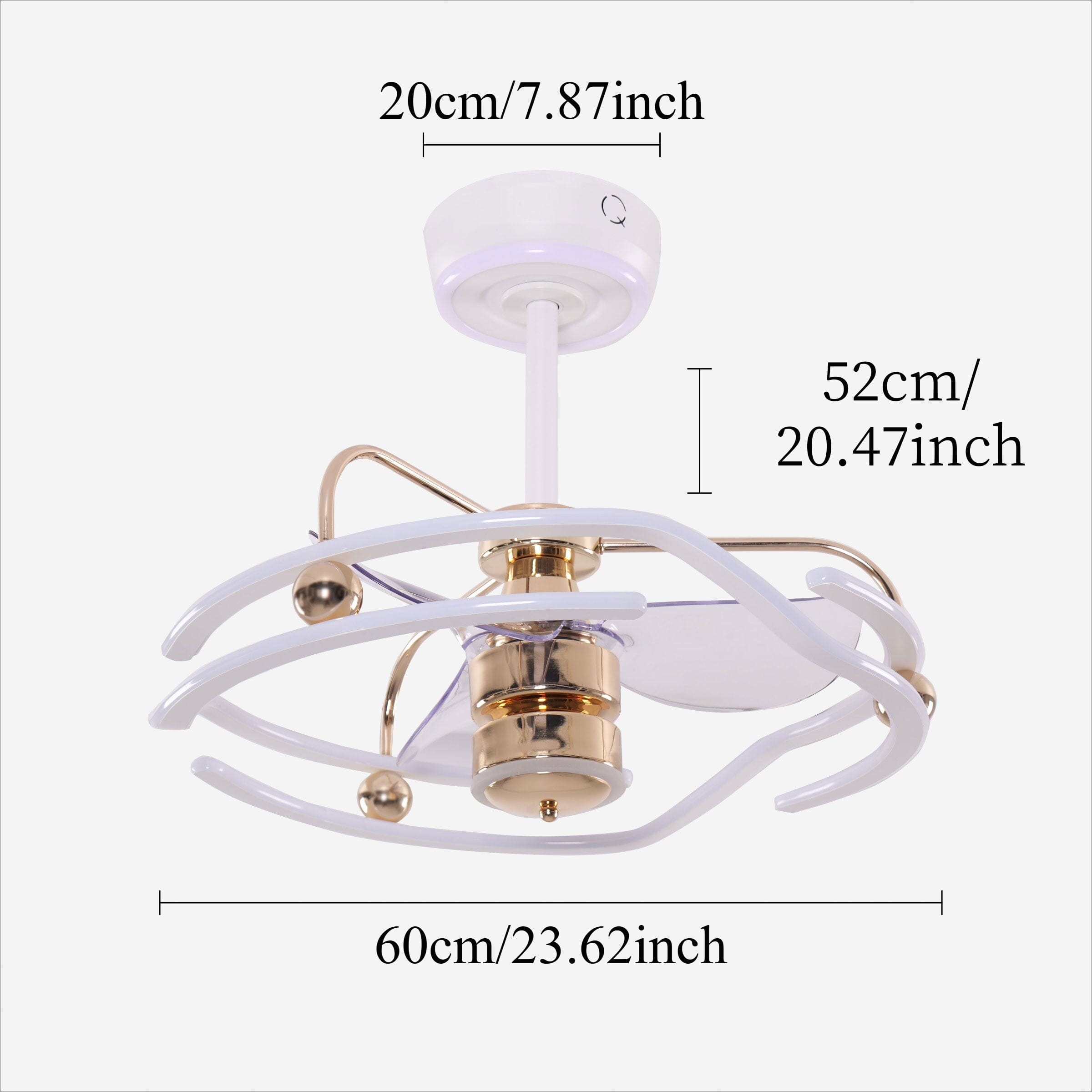 Lightsin Modern Ceiling Fan Light with Remote Control Low-Noise Adjustable Fan Light Lightsin UK 