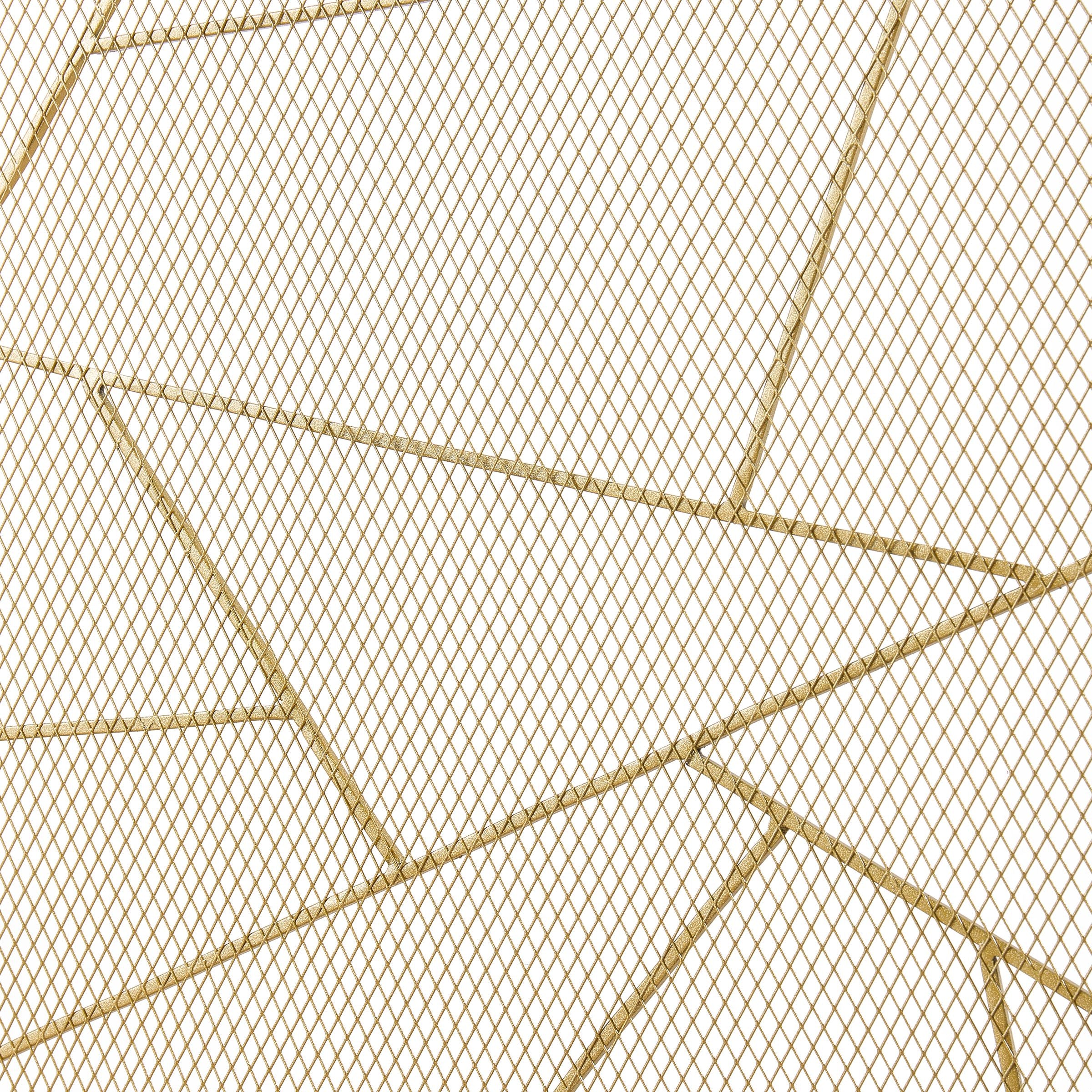 Smallbee Triple-Fold Iron Fireplace Screen Gold Frame – 132x1x80cm Smallbee UK 