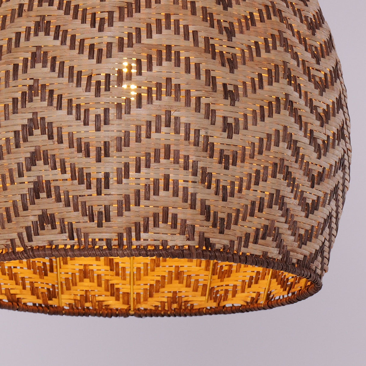 Lightsin Elegant Woven Rattan Pendant Light with Wave Details Lightsin UK 