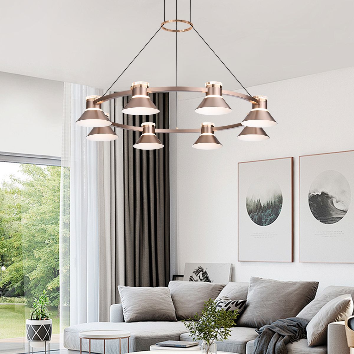 Lightsin Modern Aluminum LED Pendant Light with 3-Colour Changing Lightsin UK 