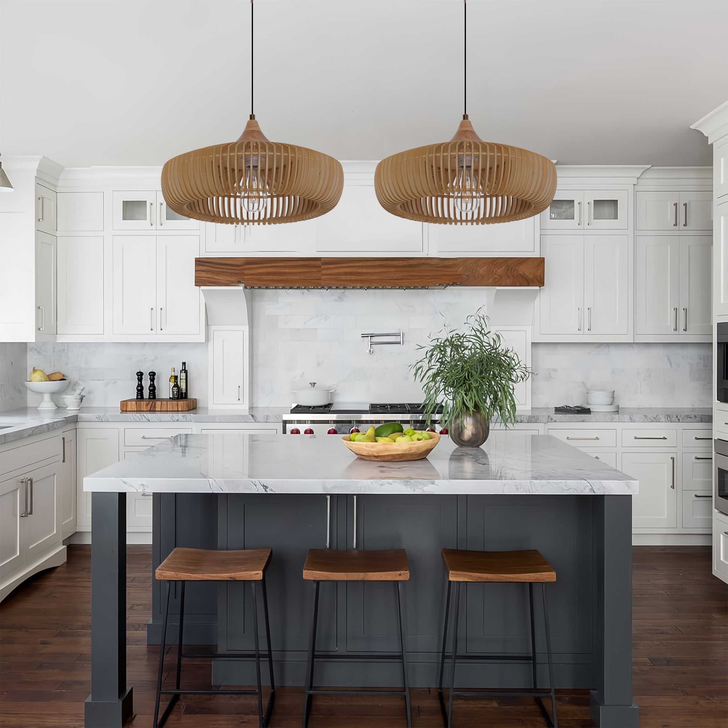Lightsin Handcrafted Wood Pendant Light for Kitchen Island and Modern Interiors Lightsin UK 