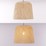 Lightsin Cross Weave Natural Bamboo Lighting Cylindrical Pendant Light Lightsin UK 