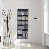 24 Pocket Fabric Door Hanging Storage Bag with Hooks Shelves & Racks Living and Home 