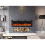 60 Inch Insert Electric Fireplace Heater 153cm Wide Wall Mounted Fireplaces 1500W Wall Mounted Fireplaces Living and Home 
