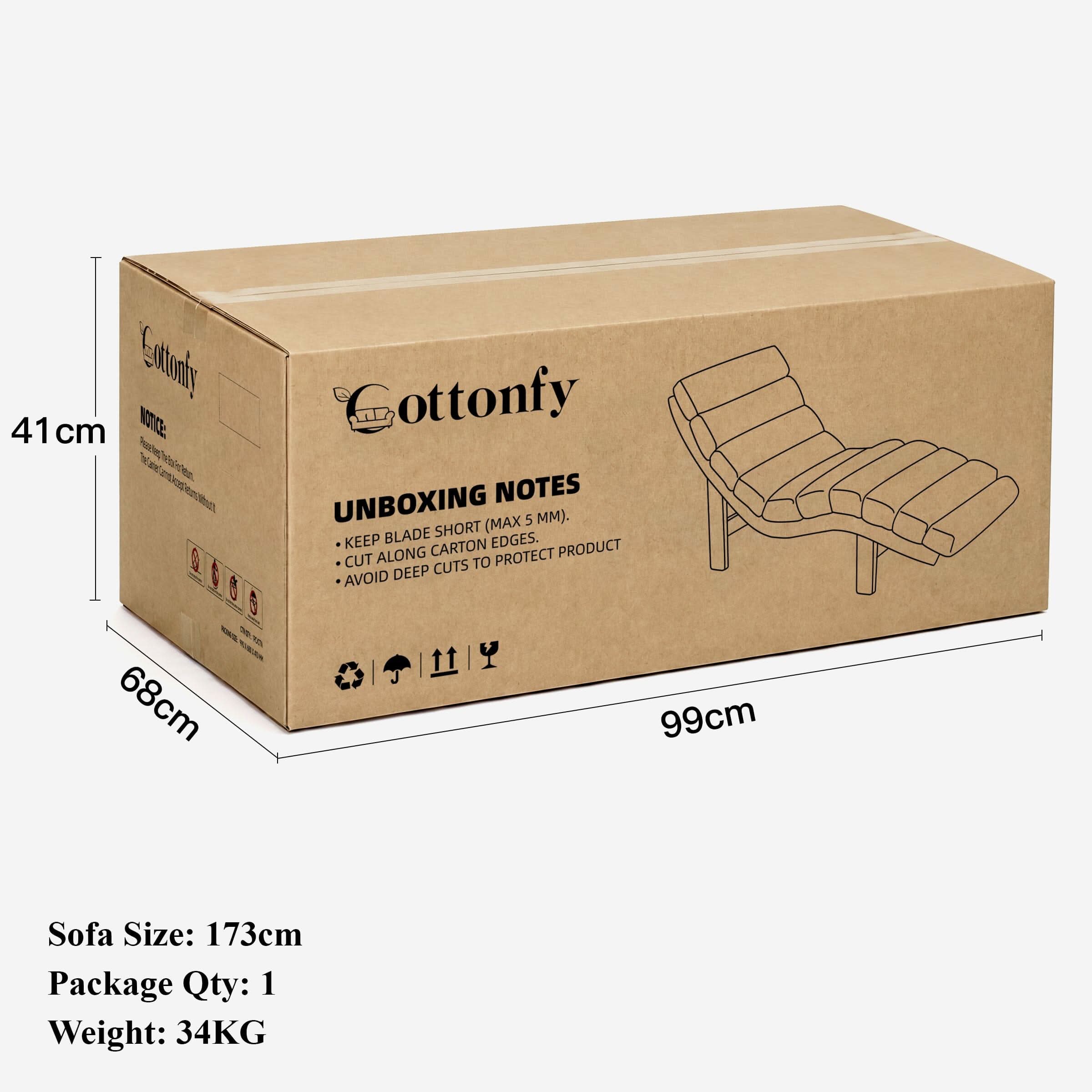 Cottonfy Modern Ergonomic Corduroy Chaise Lounge with Natural Wooden Frame Cottonfy UK 