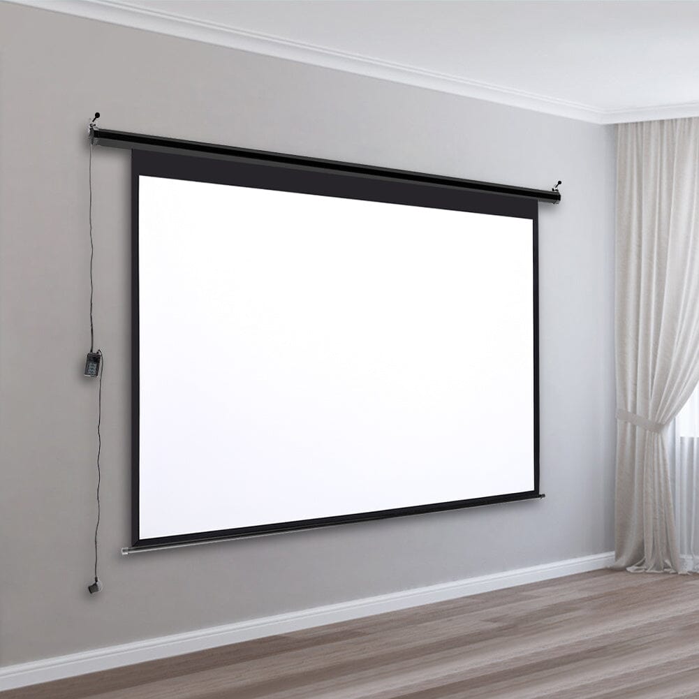 Motorized Electric Projector Screen with Remote Control – Living and Home