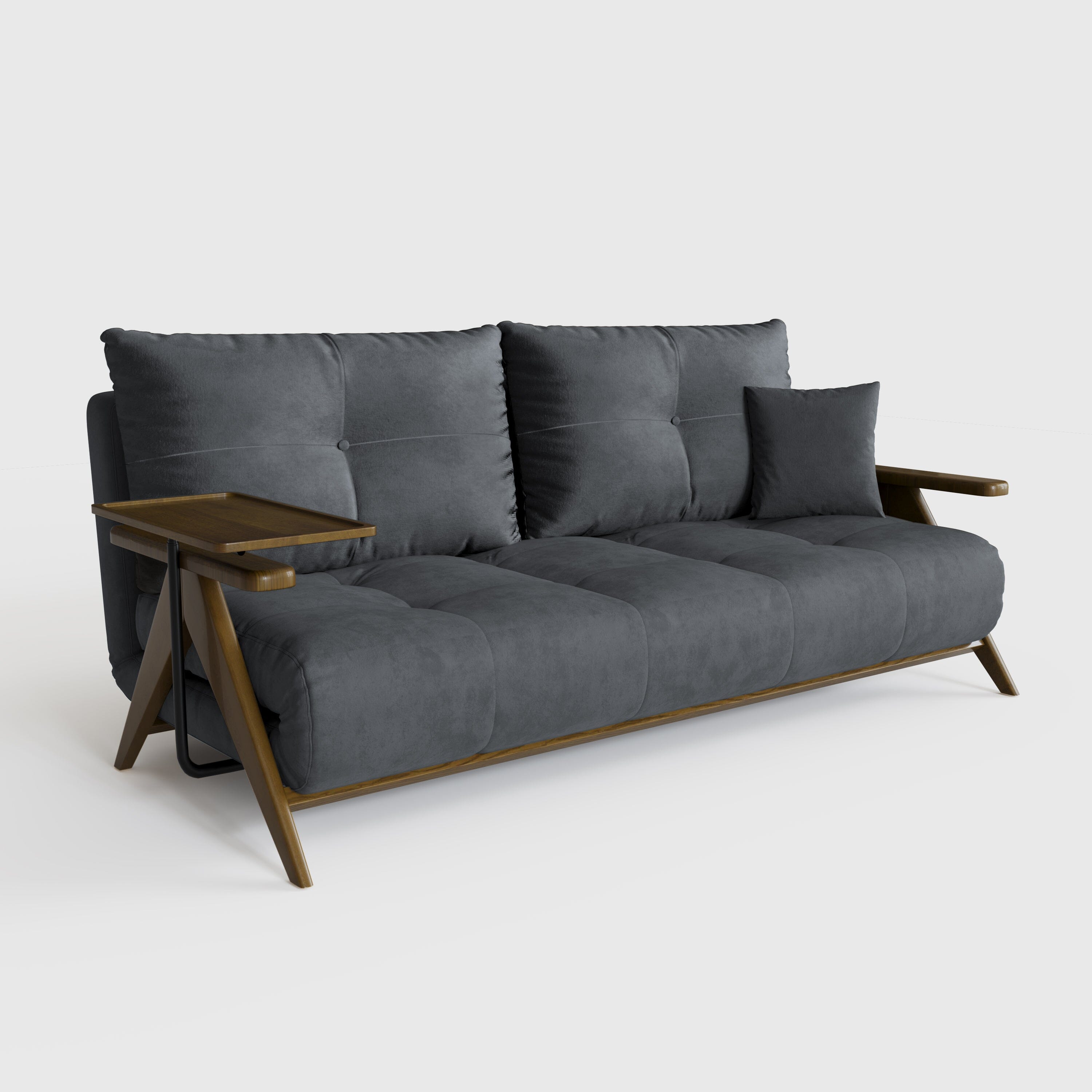 Cottonfy Foldable Matte Fabric Solid Wood 3 Mode Sofa Bed Cottonfy UK 