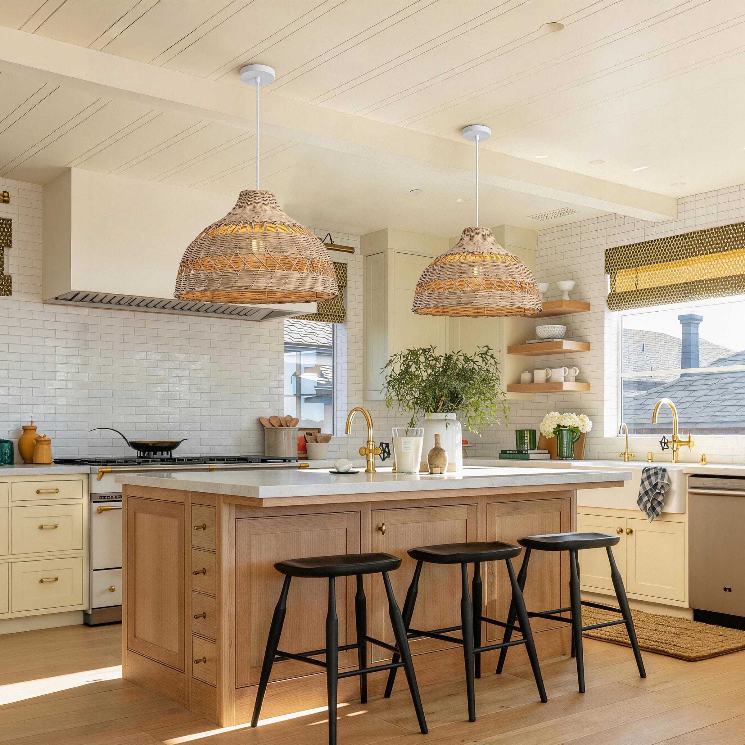 Lightsin Cella-Natural Rattan Pendant Light - Handwoven Ceiling Light, Durable & Rustic Lightsin UK 