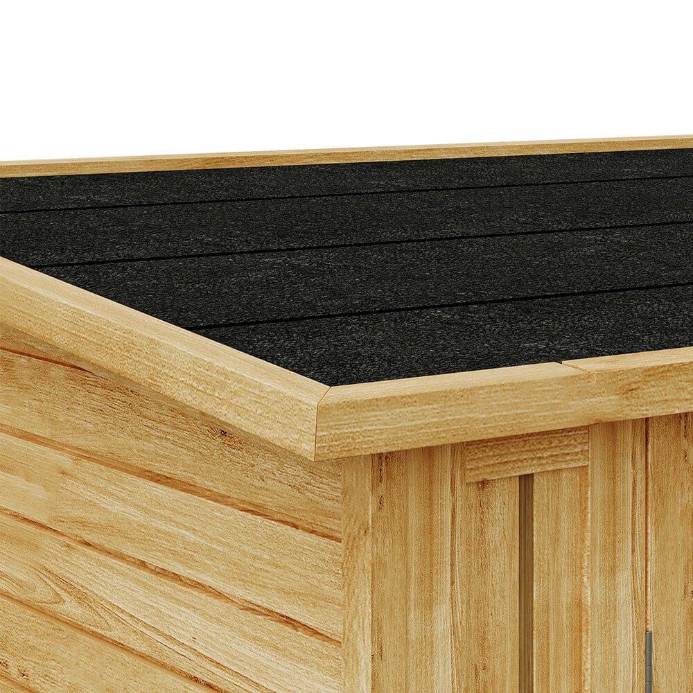 200.5x93x132cm / 220x103x133cm Wooden Bicycle Shed with Asphalt Roof and Steel Locking Door Living and Home 