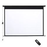 Motorized Electric Projector Screen with Remote Control Projector Screens Living and Home 