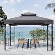 6x3M Premium Iron Pergola with Retractable Canopy and Mesh Screens Living and Home 