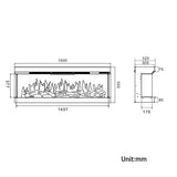 3-Sided Panoramic Smart Electric Fireplace with Customizable Flame & Heating Control Living and Home 