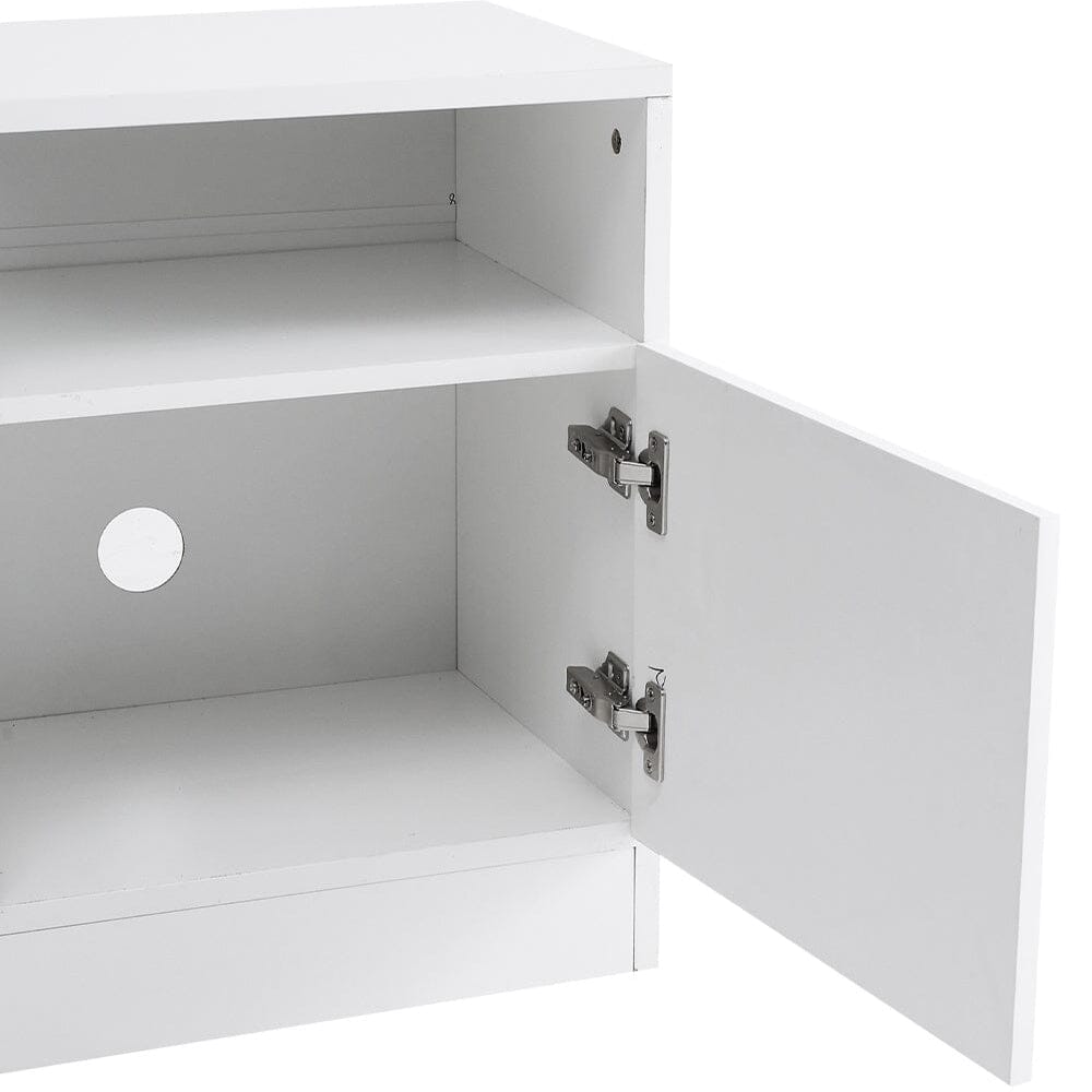 36 Inch Recessed Electric Fireplace TV Stand with Closed Storage Living and Home 