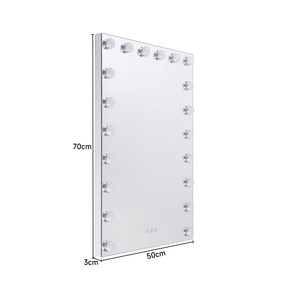 Rectangle Hollywood Vanity Mirror with 20 Dimmable LED Bulbs Living and Home 