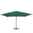 300cm Wide Garden Parasol Outdoor Hanging UV Resistant and Waterproof Umbrella for Patio Parasols Living and Home Parasol + Cross Base Green 