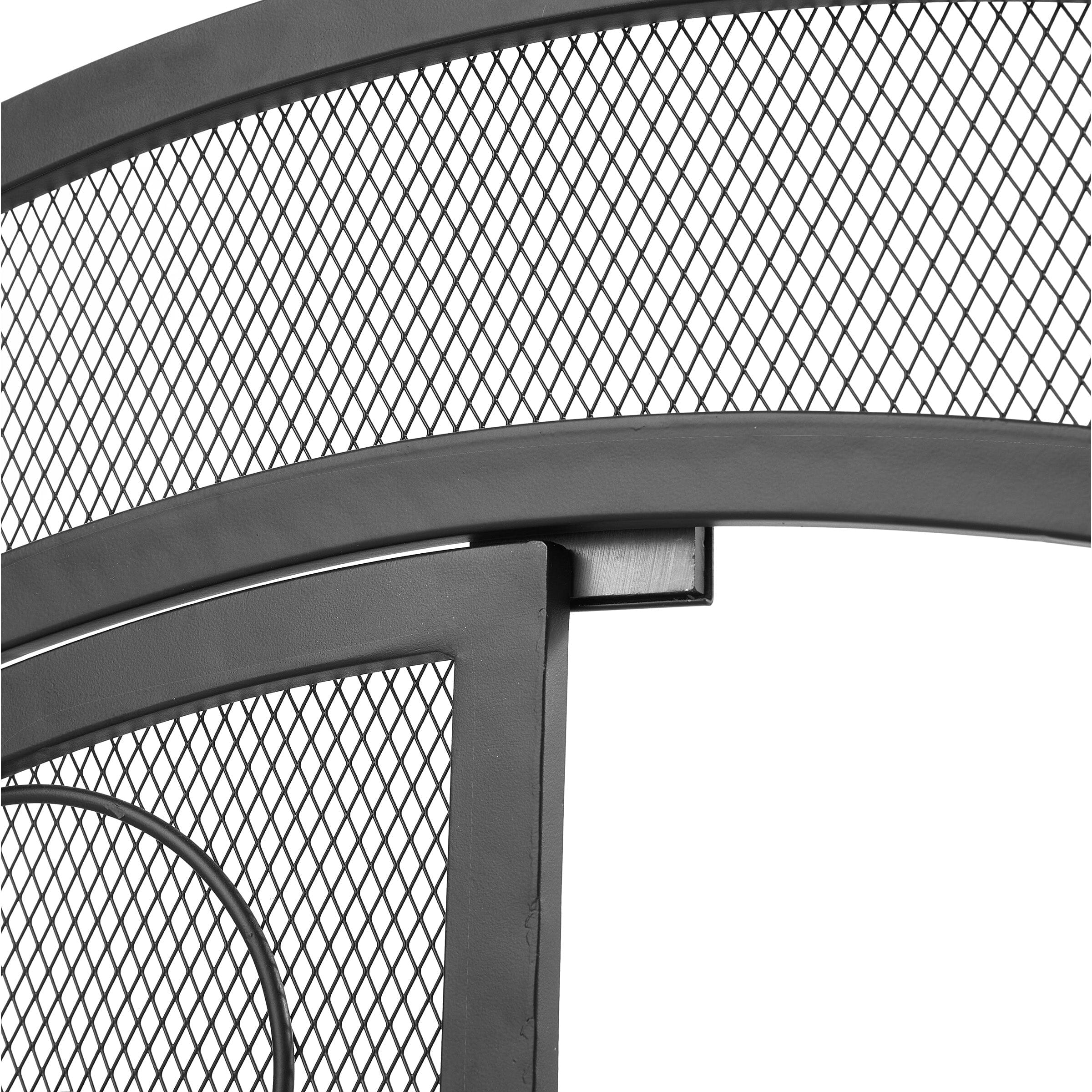 Smallbee Iron Fireplace Screen Black Powder-Coated – 90x32x78.8cm Smallbee UK 