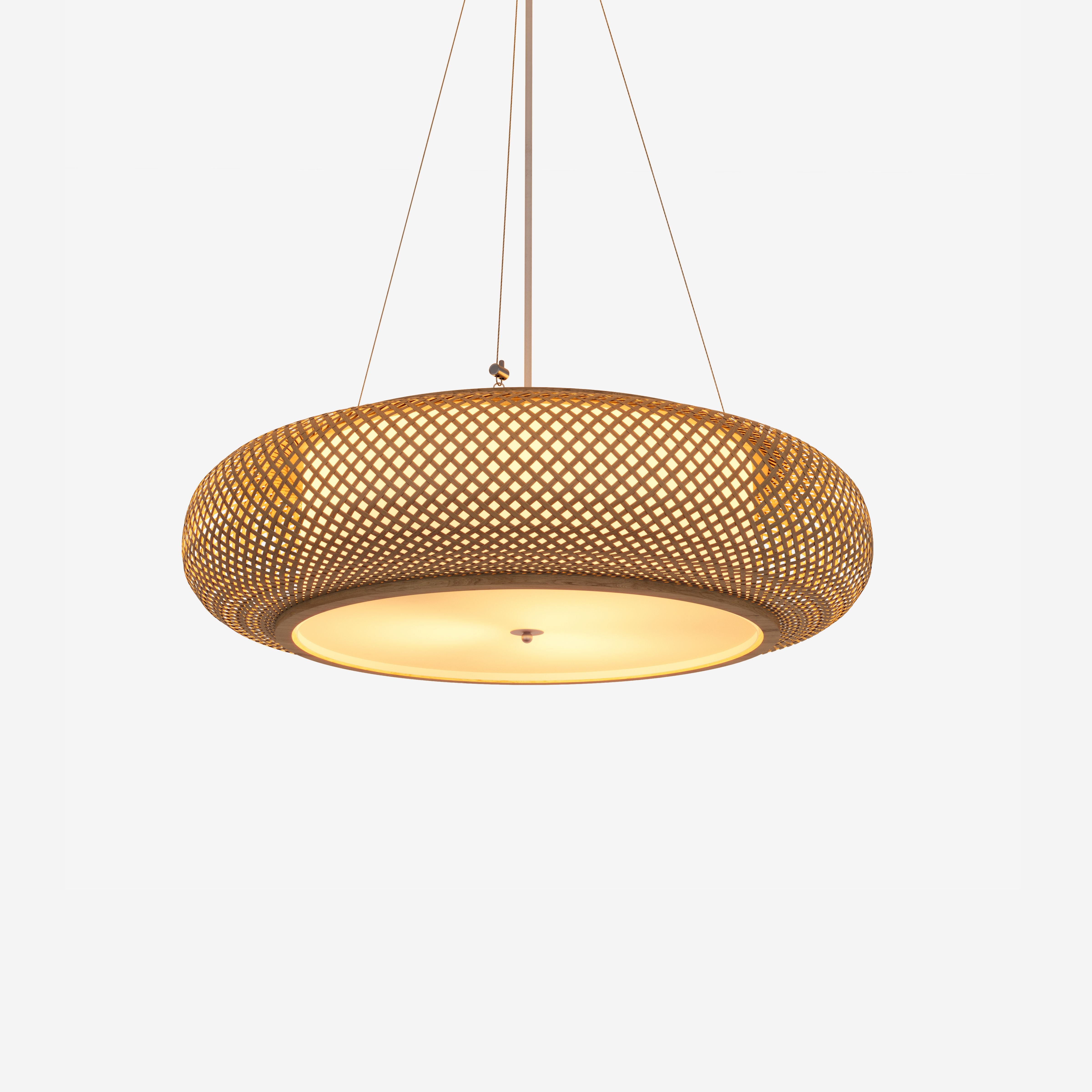 Lightsin Lutta-Handwoven Bamboo Pendant Light for Kitchen Island or Living Room Lightsin UK 