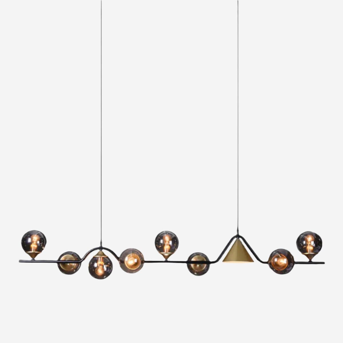 Lightsin Modern Linear Geometric Spherical Glass Metal Pendant Light Lightsin UK 