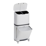 48L Plastic Step On Multi-Compartments Rubbish & Recycling Bin Kitchen Waste Bins Living and Home 