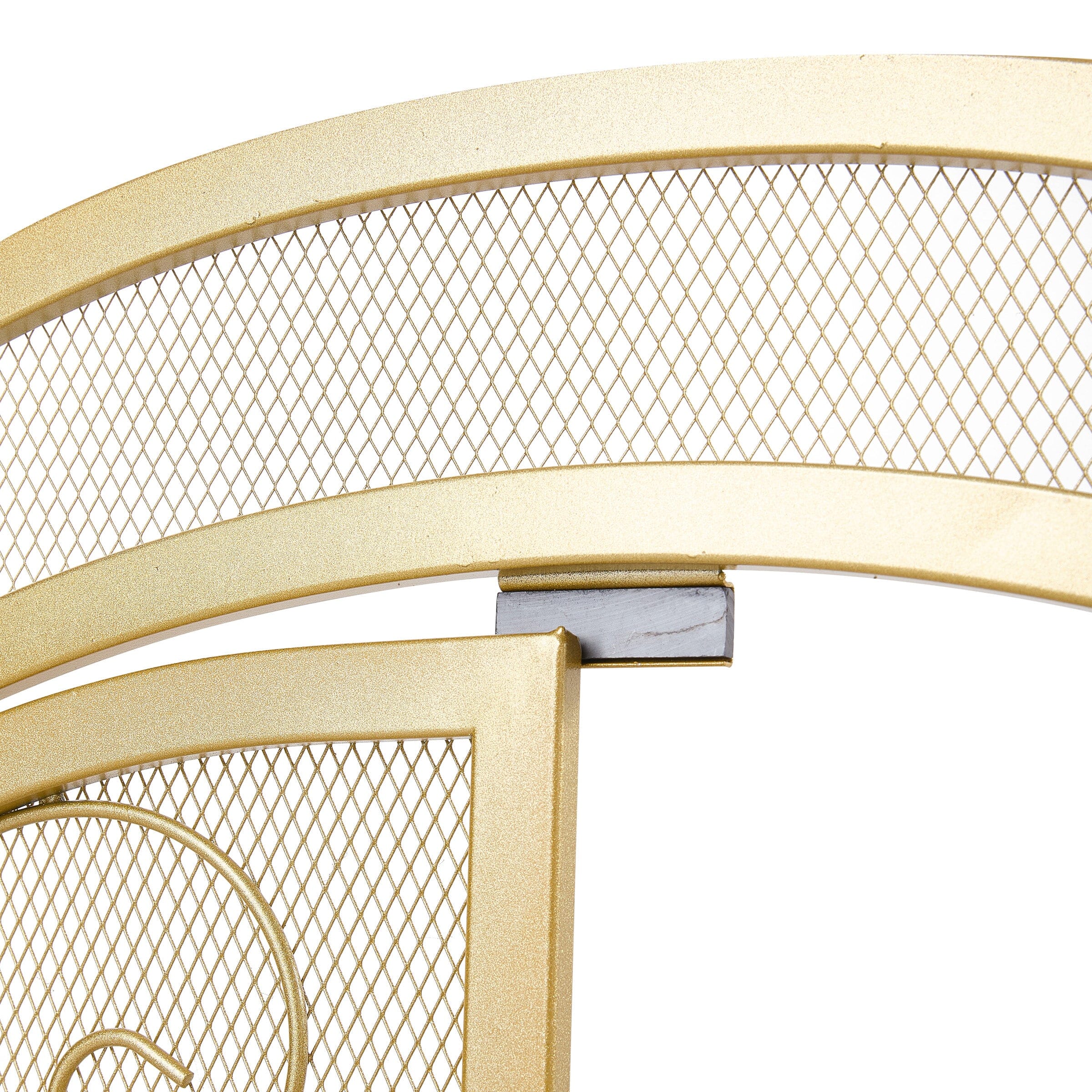 Smallbee Iron Fireplace Screen Gold Powder-Coated – 90x32x78.8cm Smallbee UK 