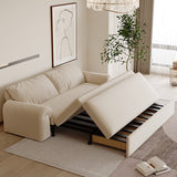 Cottonfy Cream Convertible Sleeper Sofa Bed with Drawers Living and Home 