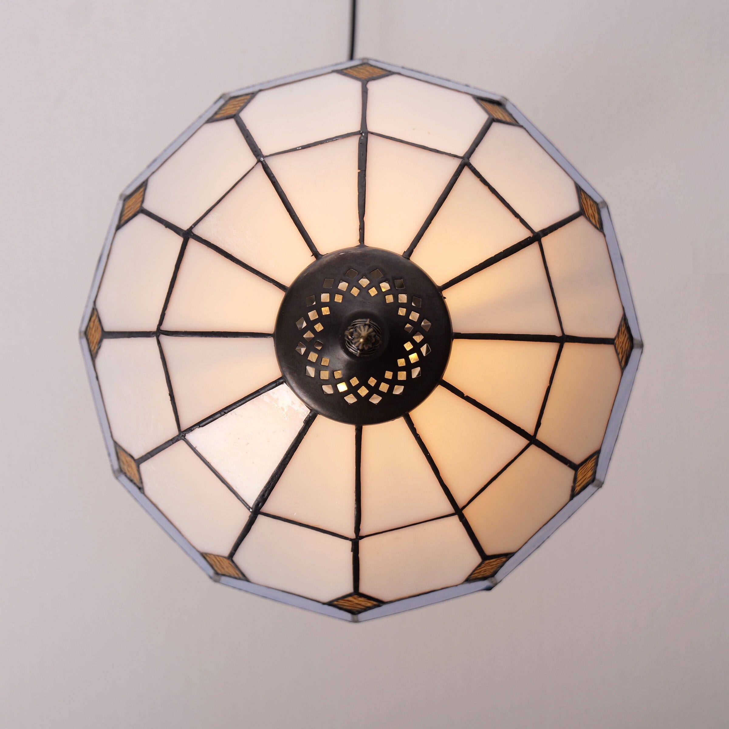 Lightsin Tiffany Table Lamp | Handcrafted Stained Glass Block Series Lightsin UK 