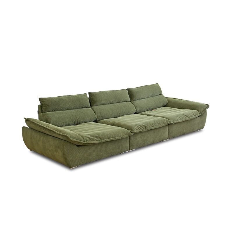Cottonfy Adjustable Backrest Sailboat Corduroy Sofa Green Cottonfy UK 