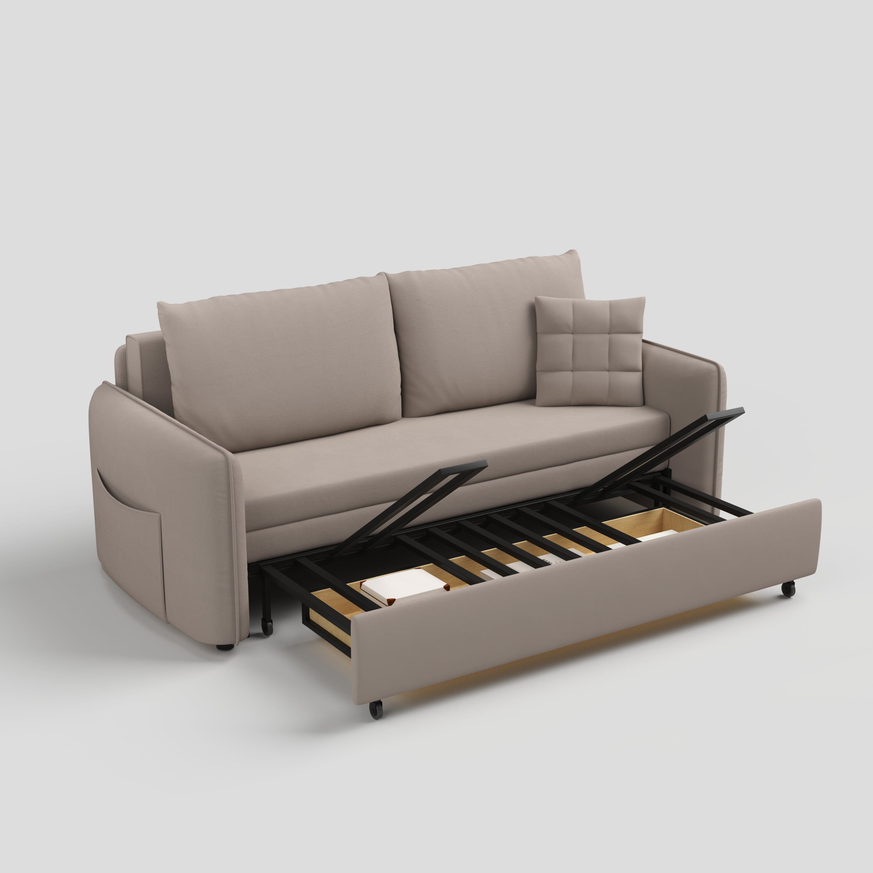 Cottonfy Upgrade Adjustable Multifunctional 3 Seater Sofa Bed with Storage Space Cottonfy UK 