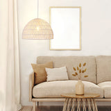 Lightsin Eco-Friendly White Handwoven Paper Rope Pendant Light Lightsin UK 
