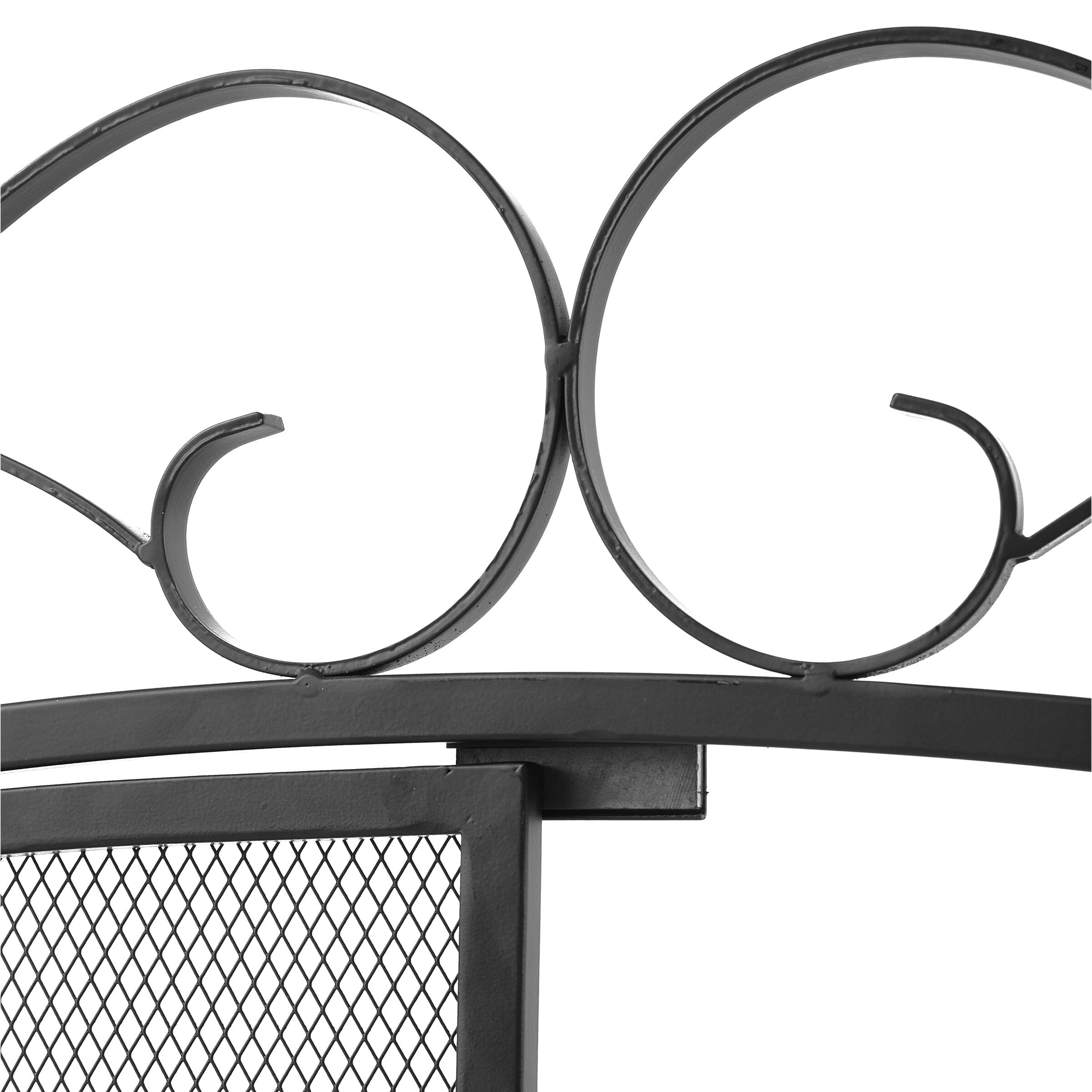 Smallbee Iron Fireplace Screen Black Powder-Coated – 114.7x84x16.5cm Smallbee UK 