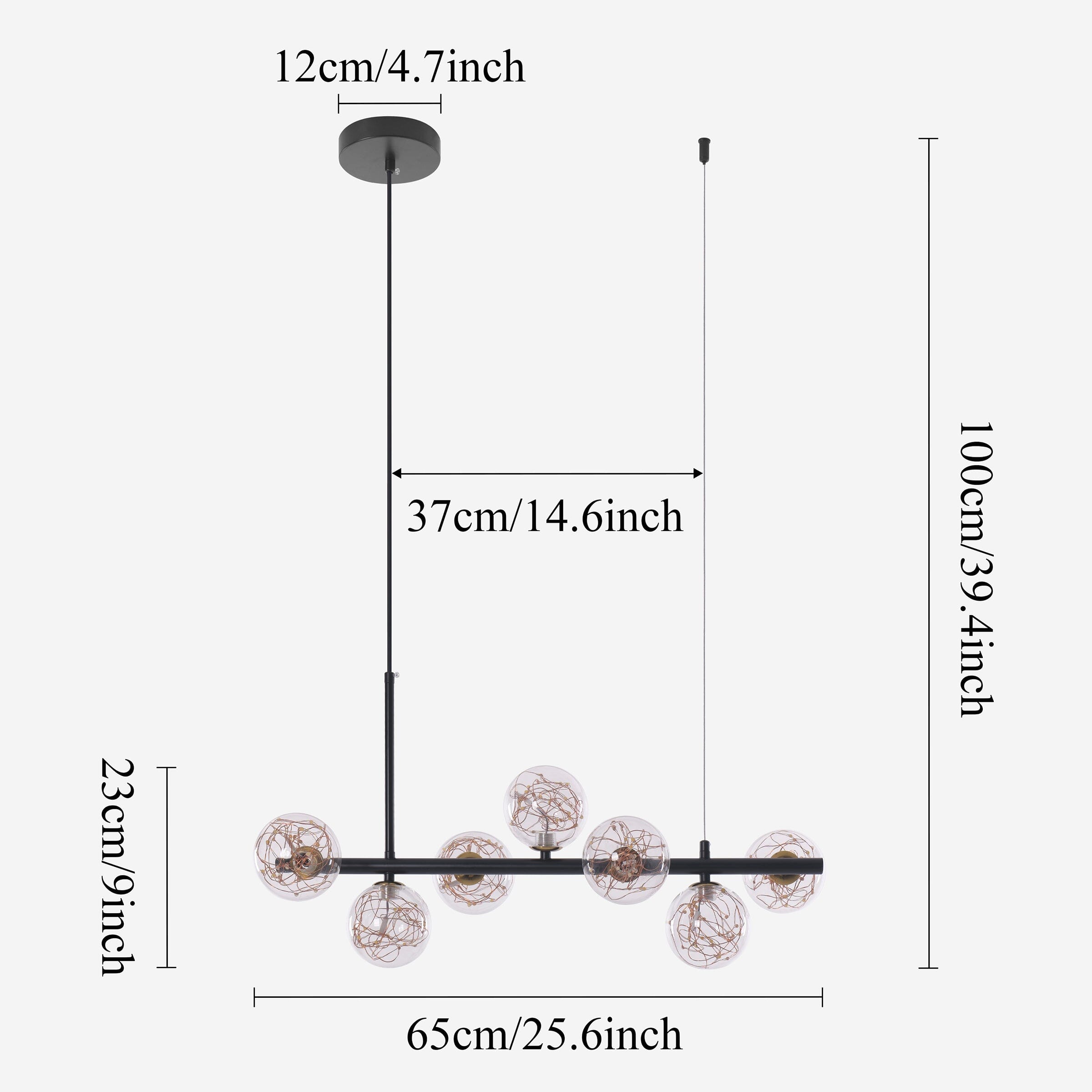 Lightsin Cumulus - Modern Metal Chandelier with LED Starry Sky Effect Lightsin UK 