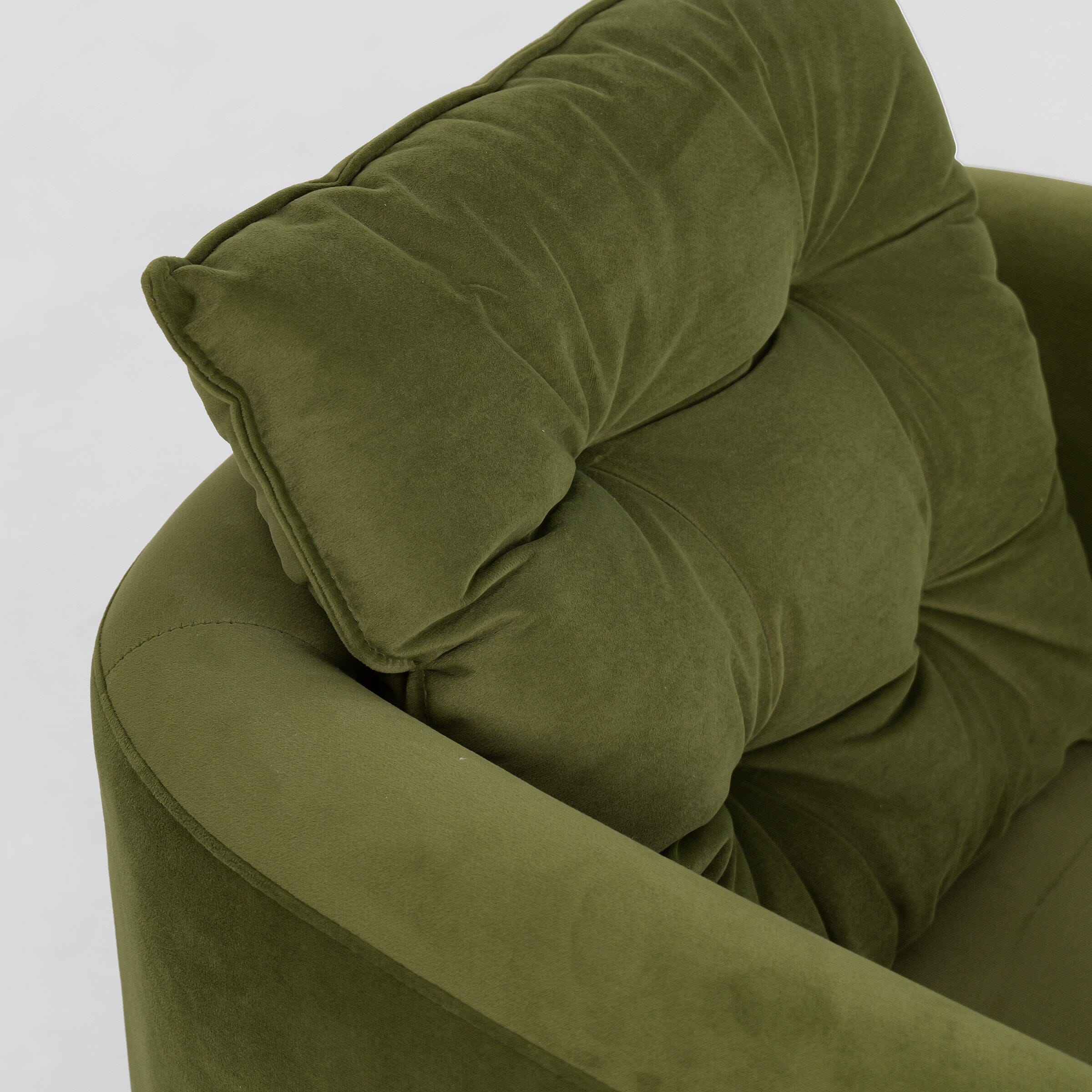 Cottonfy Plush Velvet Snuggler Chair with Hidden Storage Footstool Cottonfy UK 