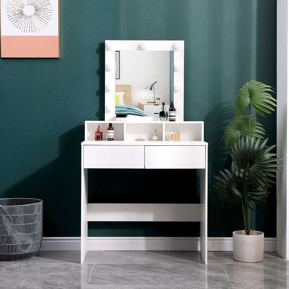 145cm H Makeup Dressing Table with Lighted Mirror Dressing Tables Living and Home 