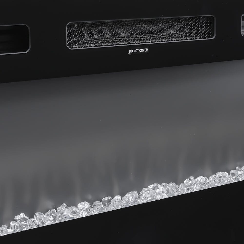 36 Inch Recessed Electric Fireplace TV Stand with Closed Storage Living and Home 