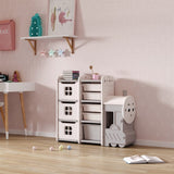 3ft to 4ft Train-shaped Kids Toy Storage Shelves Organizer Kids' Furniture Living and Home 