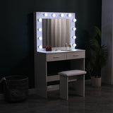 80cm W New Hollywood Dressing Table Set with Large Lighted Mirror Dressing Tables Living and Home 