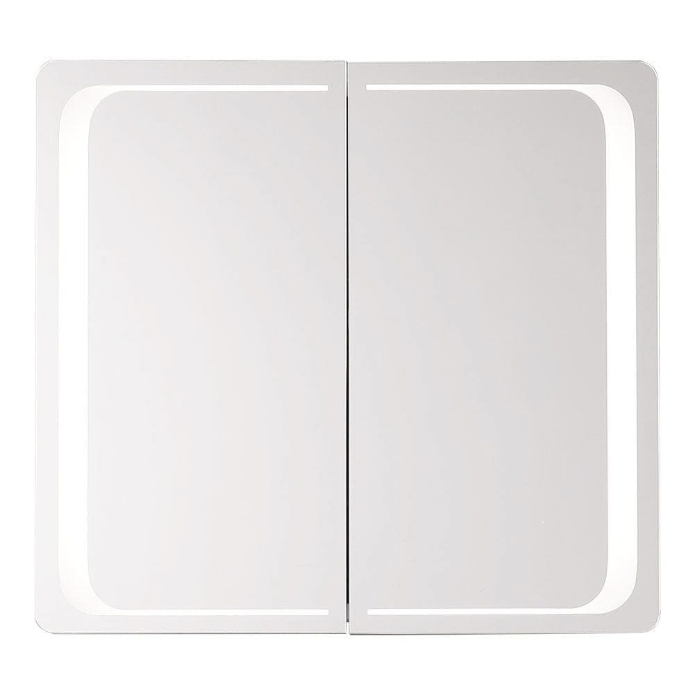 Double Door LED Bathroom Mirror Cabinet with Bluetooth Bathroom Mirror Cabinets Living and Home 