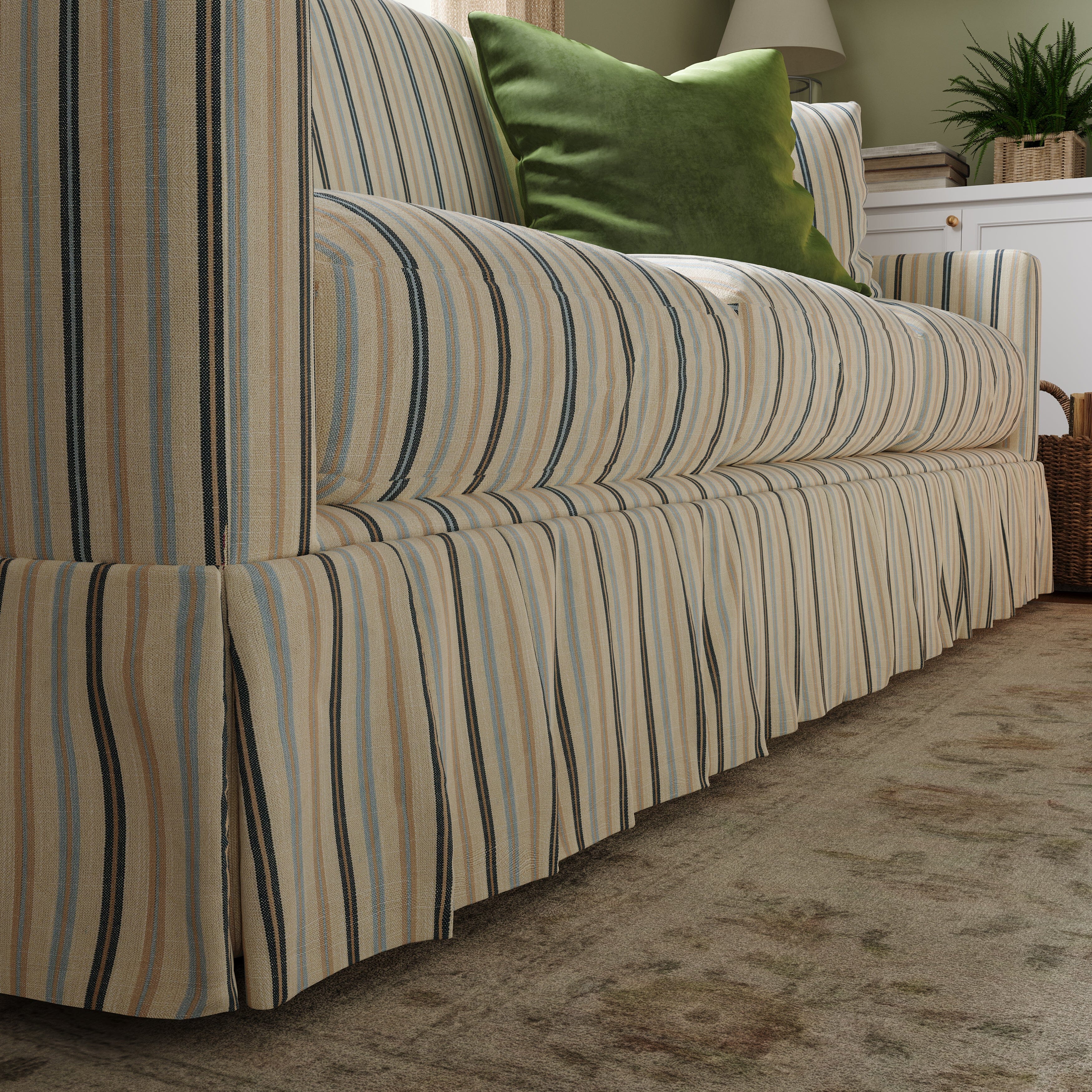 Cottonfy Country Check Sofa with Removable Skirted Covers Living and Home 