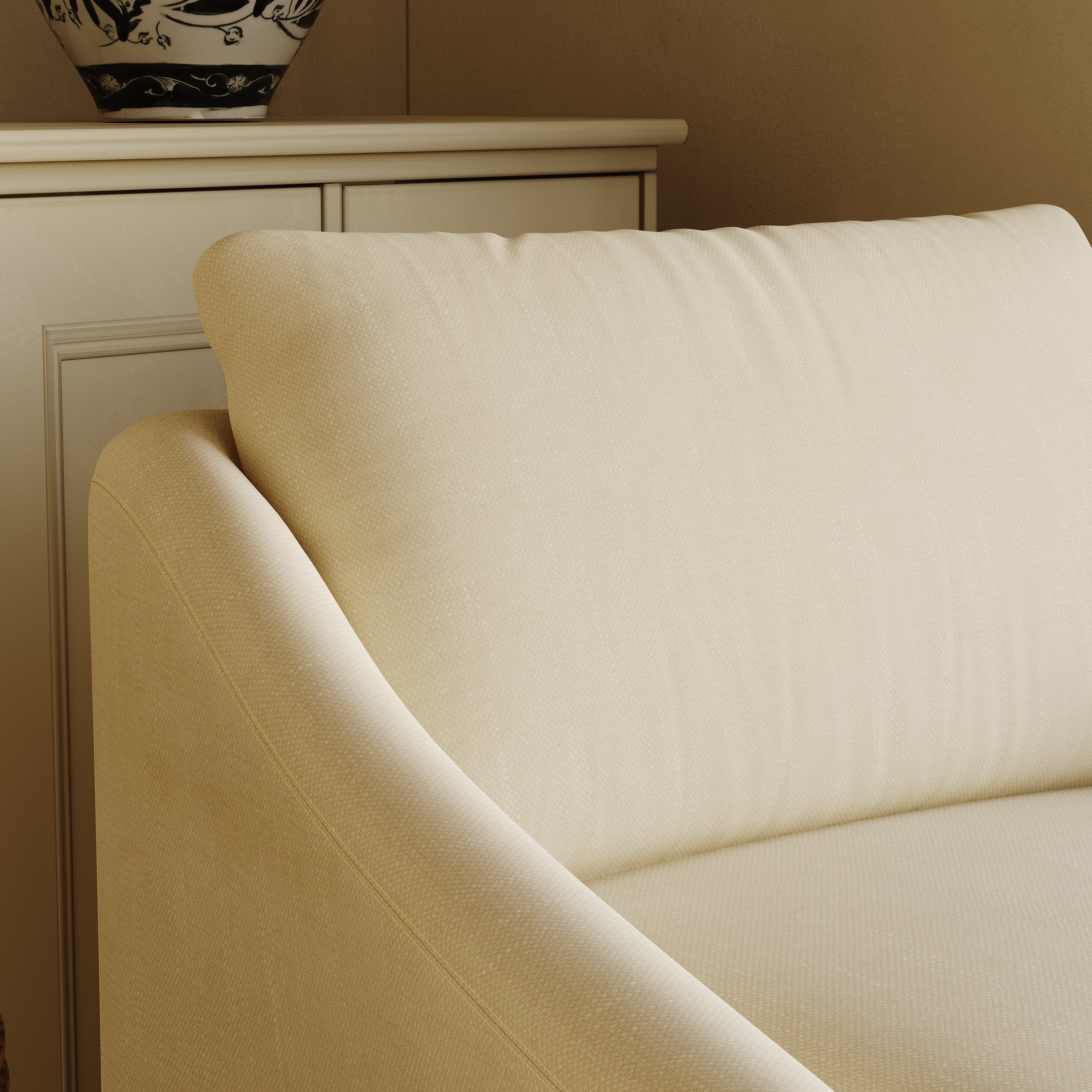 Cottonfy Slipcover Linen Armchair with Fringe Cottonfy UK 