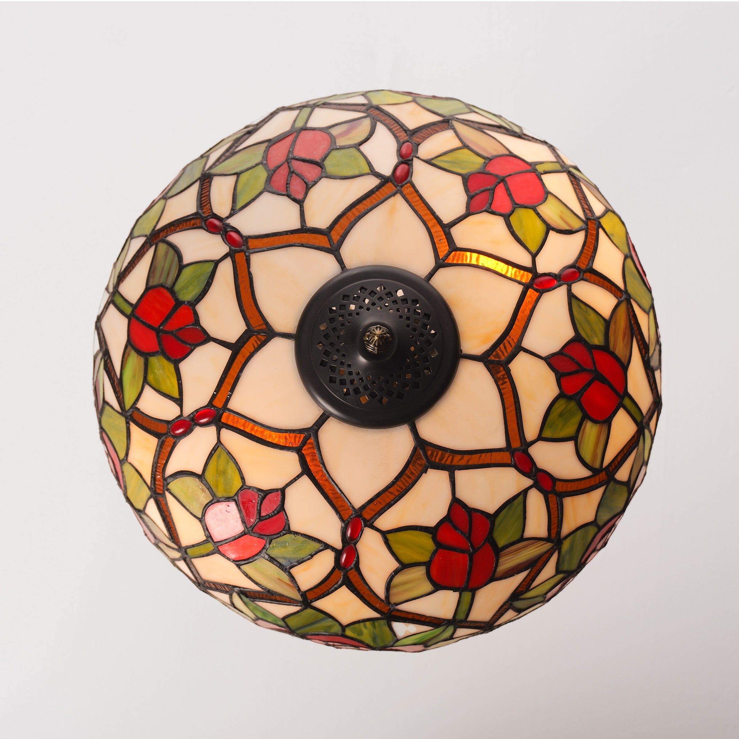 Lightsin Tiffany Table Lamp | Handcrafted Stained Glass Rose Series Lightsin UK 
