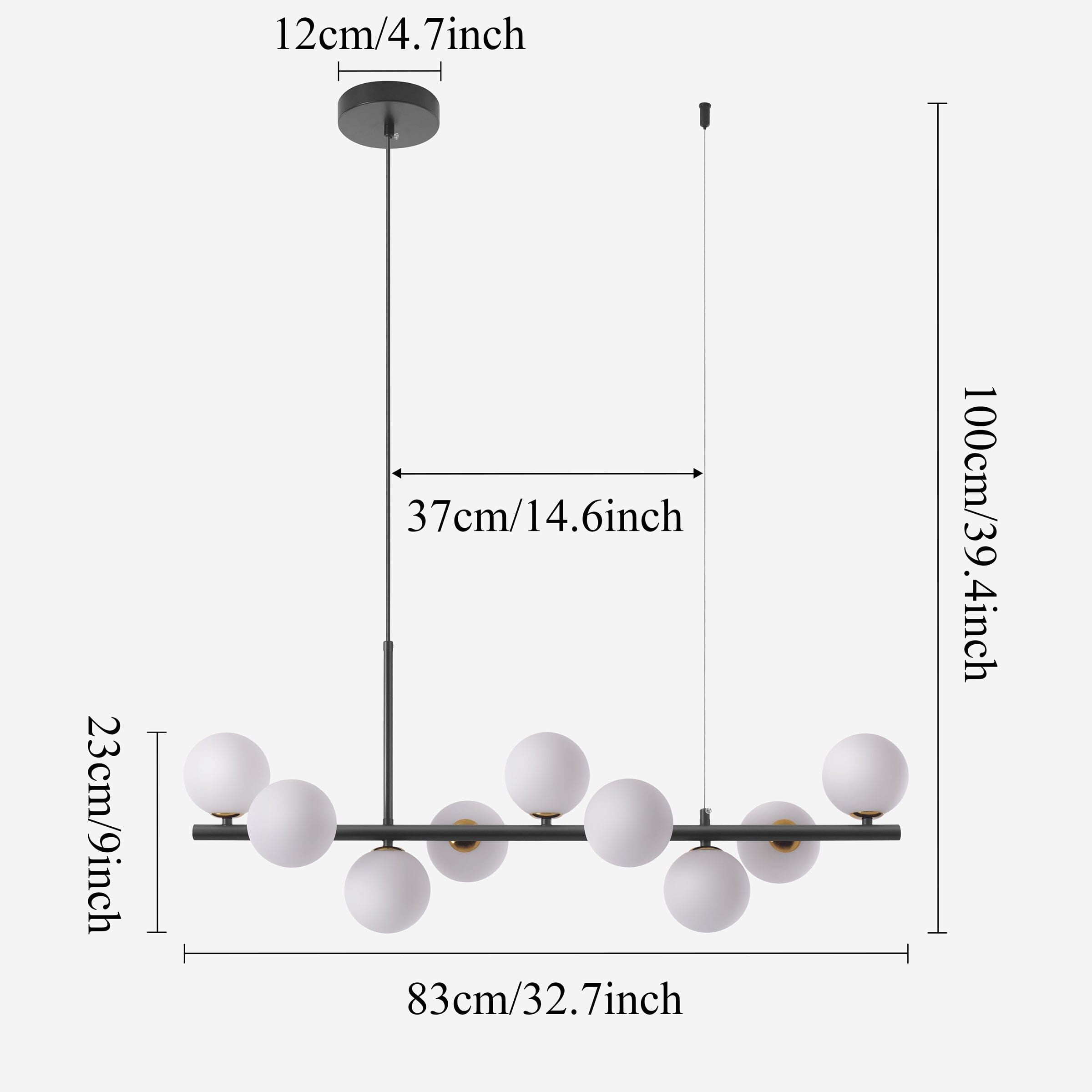 Lightsin Cumulus - Modern Metal Chandelier with LED White Shade Lightsin UK 